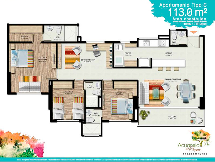 Acuarela del parque planos (2) MultiHomes