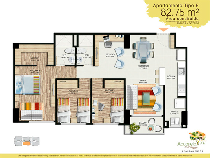 Acuarela del parque planos (6) MultiHomes